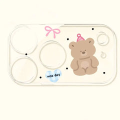 Cute Cartoon Animal Series Lens Cover for iPhone