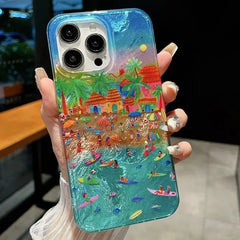 Artistic Beach Phone Case For iPhone | Silicone Soft Cover