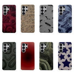 Gothic Grunge Aesthetic Phone Case Series for Samsung Galaxy | Dark Vintage Pattern Cover | Double-layer Back Cover