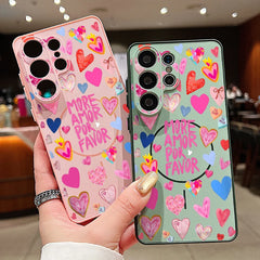 Heart Pattern Magnetic Phone Case For Samsung Galaxy