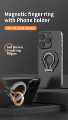MagSafe Phone Ring Holder & Stand | Magnetic 360° Rotating Grip and Mount