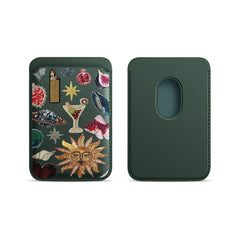 Artistic Leather Card Wallet for Phone | MagSafe Card Holder