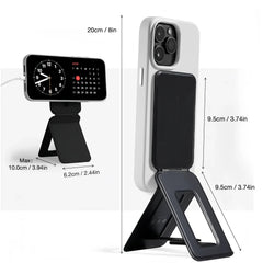 Magnetic Phone Tripod Stand for iPhone | 2-in-1 MagSafe Invisible Selfie Stick | Shockproof Adjustable Angle Extension Pole