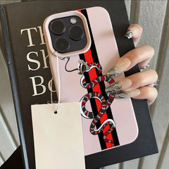 Coiled Snake Striped Phone Case for iPhone