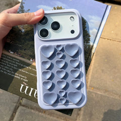 Cute 3D Heart Suction Cup Silicone Case for iPhone