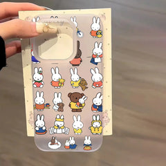 Anime Cute Matte Clear Frosted Shockproof phone Case iPhone