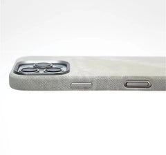 Canvas Texture Fabric MagSafe Case for iPhone | Metallic Camera Trim | Premium Cloth Phone Cover