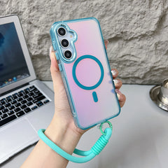 Laser Gradient Magnetic Lanyard Shockproof Case for Samsung Galaxy