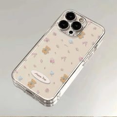 Floral Pattern Protective Cover for iPhone | Transparent Soft Cover