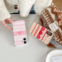 Cute Girly Strawberry Shockproof Protective Phone Case for iPhone