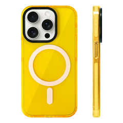 Soft Silicone Neon Clear MagSafe Phone Case For iPhone