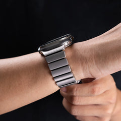 Stainless Steel Silicone Band for Apple Watch | Metal Bracelet for iWatch | Magnetic buckle strap |