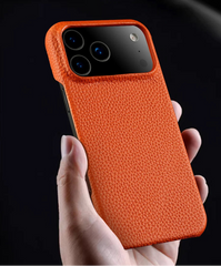 Cowhide Leather Magnetic Magsafe Phone Case for iPhone