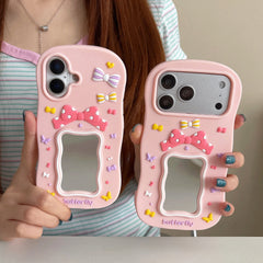 Cute Bow Mirror Phone Case For iPhone
