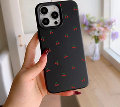 Cute Cherry Print Silicone Phone Cover For iPhone