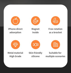 MagSafe Phone Ring Holder & Stand | Magnetic 360° Rotating Grip and Mount