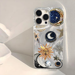 Golden Mystic Sky Celestial Print Case for iPhone
