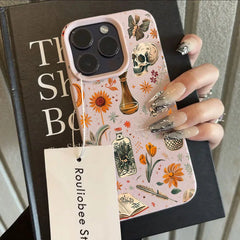 Artistic Skull Print Phone Case For iPhone
