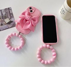 3D Bow Phone Case For iPhone with Bracelet