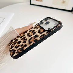 Leopard Snakeskin Crocodile Leather Cover For iPhone | Animal Print & Textured Phone Case