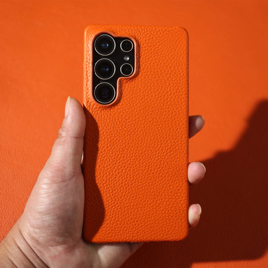 Lychee Grain Genuine Leather Case For Samsung Galaxy