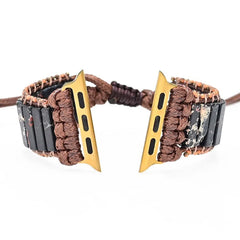 Boho Natural Stone Beaded Watch Band For Apple Watch | Handcrafted Imperial Jasper Bracelet Strap