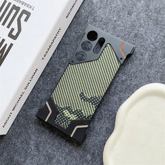 Magnetic Alloy Frame Bumper Phone Case For Samsung Galaxy | Kevlar Camouflage Metal Protective Cover