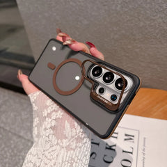 Flip Metal Lens Holder Case for Samsung Galaxy