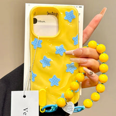 Meteorite Lattice Star Phone Case For iPhone with Bracelet
