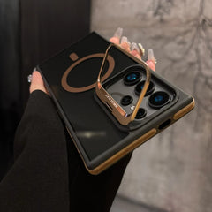 Flip Metal Lens Holder Case for Samsung Galaxy