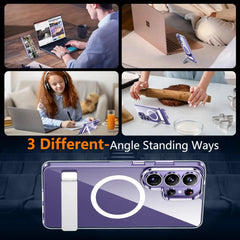 Magnetic MagSafe Case for Samsung Galaxy | Military Grade Shockproof Cover and Hidden Kickstand