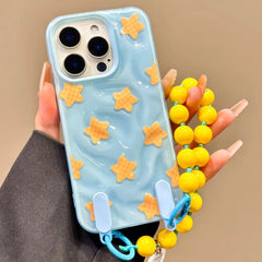 Meteorite Lattice Star Phone Case For iPhone with Bracelet