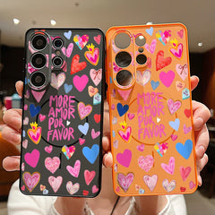 Heart Pattern Magnetic Phone Case For Samsung Galaxy