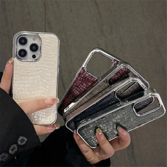 Glossy Crocodile Pattern Case For iPhone