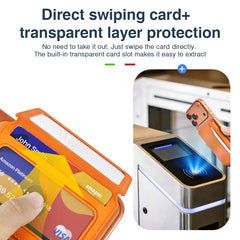Magnetic Thin Leather Wallet for Phone | Card Holder with Makeup Mirror | MagSafe Wallet