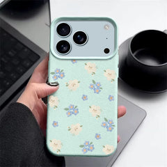 Aesthetic Textured Floral iPhone Case | Vintage Garden Pattern Matte Protective Cover