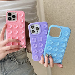 Soft Silicone Suction Cup Phone Case For iPhone