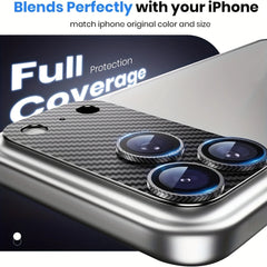 Carbon Fiber Texture Metal Camera Lens Protector for iPhone| Tempered Glass