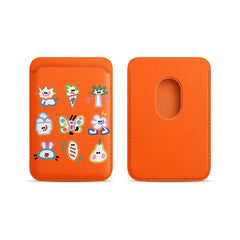 Simple Cute Graffiti Pattern Magnetic Card Holder