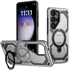 Heavy Duty Armor Rigged MagSafe Phone Case for Samsung Galaxy with Kickstand