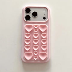 Cute 3D Heart Suction Cup Silicone Case for iPhone