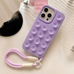 Soft Silicone Suction Cup Phone Case For iPhone