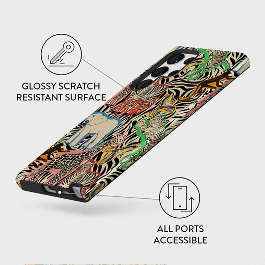 Safari Pattern Samsung Case with Hard Acrylic Back Cover