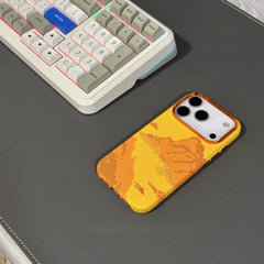 Orange Plaid Carbon Magnetic Case for iPhone