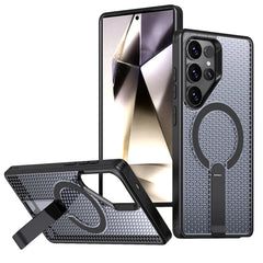Heat Dissipation Folding Stand Magnetic Phone Case For Samsung Galaxy