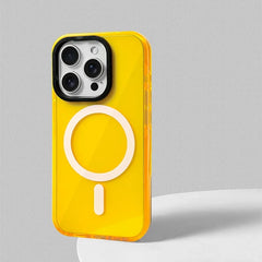 Soft Silicone Neon Clear MagSafe Phone Case For iPhone