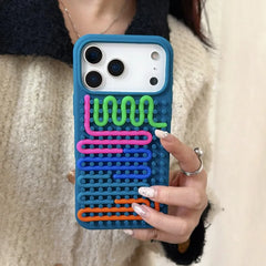 Cylindrical Labyrinth Decompression Puzzle Phone Case For iPhone | Jigsaw Puzzle Silicone Case