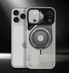 IMD Double-sided Lamination Mecha Magnetic Phone Case For iPhone