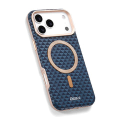 Geometric Textured MagSafe Case For iPhone | Metal Lens Phone Cover