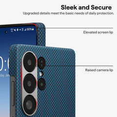 Aramid Kevlar Carbon Fiber Case for Samsung Galaxy | Ultra-Thin Magnetic Cover | Matching Ring Grip Bundle